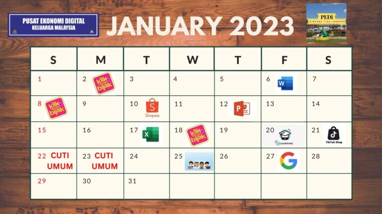 Black White Simple January 2023 Calender